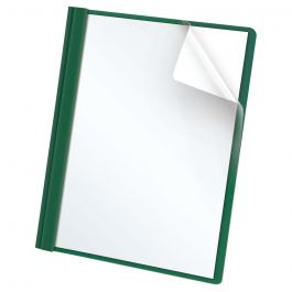 Oxford® Clear Front Report Cover, Letter Size, Hunter Green