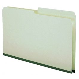 Pressboard Folder, 1/2 Cut Right Tab, Legal, Green